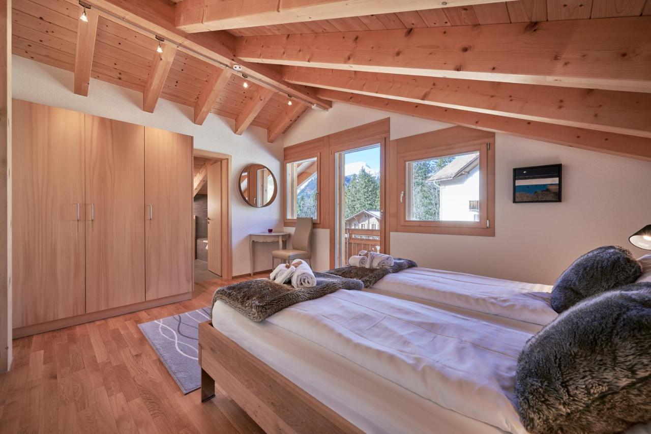 Chalet Bergfrieden Penthouse Wengen Exteriér fotografie